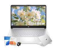 HP Ordenador portátil para estudiantes, nueva versión, procesador Intel N150, Microsoft 365 de 1 año, Windows 11 Pro, Copilot AI, batería larga, 16 GB de RAM, 128 GB UFS+256 GB Micro SD, plateado