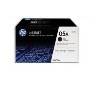 HP - Pack de 2 cartuchos de tóner originales 05A LaserJet negro
