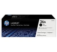 Hp pack de ahorro de 2 cartuchos de tóner original laserjet 36a negro