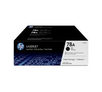 HP - Pack de ahorro de 2 cartuchos de tóner original LaserJet 78A negro