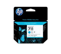 HP 711 Cyan - Cartuchos de Tinta Originales (CZ134A) para impresoras DesignJet T530, T525, T520, T130, T125, T120 y T100 de Gran Formato