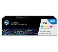 Hp pack de ahorro de 3 cartuchos de tóner original laserjet 125a cian