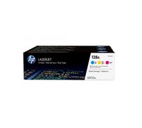HP Pack de ahorro de 3 cartuchos de tóner original LaserJet 128A cian/magenta/amarillo