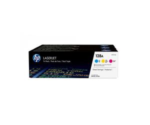 HP Pack de ahorro de 3 cartuchos de tóner original LaserJet 128A cian/magenta/amarillo