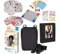 HP Papel fotográfico Zink Premium 2x3 (50 Unidades) Kit de Accesorios con álbum de Fotos, Estuche, Pegatinas, marcadores