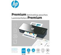 HP Paquete de 50 láminas para plastificar en caliente, tamaño A4, 250 micras, brillantes, transparentes, para plastificar en caliente