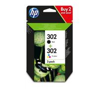 HP Paquete de ahorro de 2 cartuchos de tinta original 302 negro/tricolor