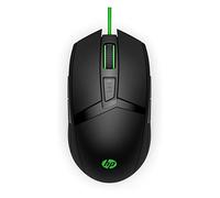 HP Pavilion 300 Ratón Gaming - (5000 PPP, 8 Botones, Iluminación LED, Conexión Cable USB, Windows 7, 8 y 10), Color Negro y Verde