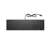 HP Pavilion 300 Teclado con Cable - (Puerto USB, Teclado con 3 Zonas, Windows), Color Negro