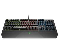 HP Pavilion 800 Teclado Gaming con Cable - (Conector USB 2.0, Retroiluminación LED en 4 Zonas, Reposamuñecas, Interruptores Mecánicos Rojos), Color Negro, Tastiera QWERTY Italiano