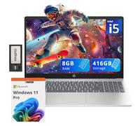 HP Pavilion - Laptop antirreflejos FHD IPS de 15.6 pulgadas, Intel i5-1235U, 8 GB de RAM, 416 GB de almacenamiento (SSD de 256 GB + juego de estación de acoplamiento de 160 GB), gráficos Intel Iris Xe