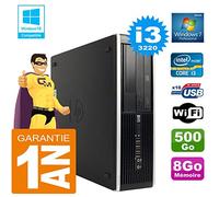 Hp PC Compaq 8300 SFF Core I3-3220 - Ordenador de sobremesa (memoria RAM de 8 GB, disco de 500 GB, grabadora DVD, WiFi W7)