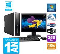 Hp PC Compaq 8300 SFF Intel G850 - Ordenador de sobremesa (memoria RAM de 4 GB, 250 GB, Wi-Fi, W7, pantalla de 19 pulgadas)