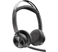 POLY - Auriculares Voyager Focus 2 USB-C-C con certificación Microsoft Teams + adaptador USB-C/A + base de carga