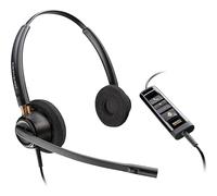 Poly - EncorePro 525-M USB-A and USB-C USB Headset (Plantronics) - Optimized for Teams - Acoustic Hearing Protection - Hold & Call Answer Buttons - Dual Ear Wearing Style