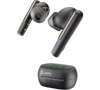 Poly Voyager Free 60+ Auriculares USB-C con estuche de carga con pantalla táctil para Microsoft Teams, color negro