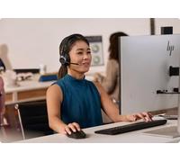 HP Poly Mission 810 Auricular USB-C Mono con Cancelación Activa de Ruido (ANC), Aíslate del Ruido y Concéntrate, Micrófono con cancelación de Ruido con IA, PC y Mac