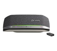Poly - Altavoz manos libres personal e inteligente Bluetooth Poly Sync 20+ (Plantronics) - Adaptador Bluetooth USB-C - Conexión al celular a través de Bluetooth, conexión a PC/Mac mediante llave BT600