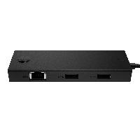 HP USB-C Portable Hub B8SV8AA - 4 Puertos (2X USB-A, 1x USB-C, RJ45 1GbE), Carga Rápida 7,5 W, Compatible Windows, MacOS, ChromeOS, iPadOS y Android, Ligero, Negro