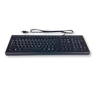 HP PR1101U Teclado de escritorio con cable USB - QWERTY / ABNT2 diseño brasileño - Tamaño completo, Plug & Play, compatible con Windows y Mac Teclado multimedia con cable 697737-202, 505130-121