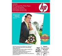 HP Premium Plus High-gloss Photo Paper 280 g/m²-10 x 15 cm plus tab/25 sht 2-pac