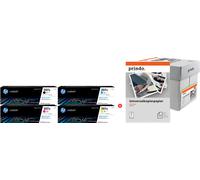 HP + Prindo Universal Papier 2500 Blatt Value Pack negro / cian / magenta / amarillo / Blanco Original 207A MCVP 01