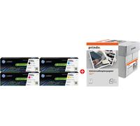HP + Prindo Universal Papier 2500 Blatt Value Pack negro / cian / magenta / amarillo / Blanco Original 220A MCVP