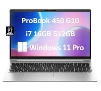 HP ProBook 450 G10 Business Laptop (15.6 pulgadas FHD IPS antirreflejos, Intel 10-Core i7-1355U, 16GB RAM, 512GB SSD) teclado retroiluminado, cámara web, Ethernet, Wi-Fi 6E, Wolf Pro Security, Win 11