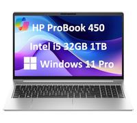 HP ProBook 450 G10 - Laptop empresarial (15,6" FHD antirreflejos, Intel 10-Core i5-1334U, 32GB RAM, 1TB SSD, (Beats i7-1255U)) retroiluminada, cámara web, Ethernet, Wi-Fi 6E, Win 11 Pro con AI