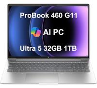 HP ProBook 460 G11 - Laptop empresarial (16 pulgadas FHD+ antirreflejos, Intel Core Ultra 5 125U (> i7-1355U), 32 GB DDR5 RAM, 1 TB SSD) retroiluminada, huella dactilar, cámara web de 1080p, Wolf