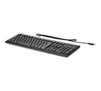 HP QY776AA - Teclado (USB, PC/server, oficina, 1.8 m, 422 x 164 x 24 mm, 900 g) Negro, QWERTZ (teclado alemán)