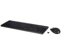 HP Ratón y Teclado 230 Griego (ratón y Teclado inalámbricos, USB dongle, batería de hasta 16 Meses), Color Negro