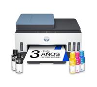 HP Smart Tank 7606 28C03A - Impresora A4 Multifunción con Deposito de Tinta Recargable, Impresión a Color, Escaner, Copiadora, Fax, Wi-Fi, Smart App, Blanco y Azul