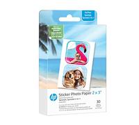 HP Papel fotográfico adhesivo recortado Sprocket 2x3 pulgadas 30 hojas