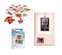 HP Sprocket Cabina fotográfica Impresora instantánea de Color (Rosa) + Papel Zink (100 Hojas) + Accesorios para Photo Booth de Fiesta Luau (30)