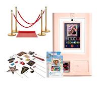 HP Sprocket Cabina fotográfica Impresora instantánea de Color (Rosa) + Papel Zink (100 Hojas) + Alfombra roja (1) + Accesorios de Hollywood (1)