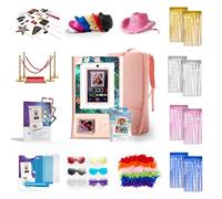 HP Sprocket Cabina fotográfica Impresora instantánea de Color (Rosa) + Papel Zink (100 Hojas) + Estuche (1) + Marcos Adhesivos (15) y más