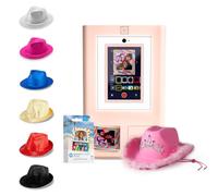 HP Sprocket Cabina fotográfica Impresora instantánea de Color (Rosa) + Papel Zink (100 Hojas) + Fedoras (6) + Sombrero Rosa (1)