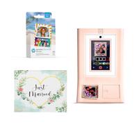 HP Sprocket Cabina fotográfica Impresora instantánea de Color (Rosa) + Papel Zink (100 Hojas) + Fondo fotográfico de Boda (1)