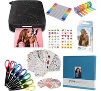 HP Sprocket Impresora fotográfica instantánea portátil de 2 x 3 Pulgadas (Negro) Kit de álbumes