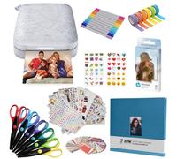 HP Sprocket Impresora fotográfica instantánea portátil de 2x3 Pulgadas (Blanco) Paquete de Inicio