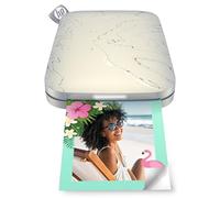 HP Sprocket Impresora fotográfica instantánea portátil de 5.8x8.7 cm, Imprima imágenes en papel adhesivo ZINK desde sus dispositivos iOS y Android, Blanco