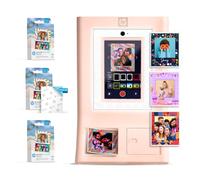 HP Sprocket Máquina de Fotomatón Impresora de Fotos a Color Instantánea (Rosa) Paquete de Papel + Papel Fotográfico Zink 3.5 x 4.25” Zink con Respaldo Adhesivo (300 Hojas)