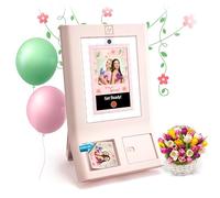 HP Sprocket Máquina de fotomatón: Impresora de Fotos instantáneas a Color, Pantalla táctil de 10.1" (25.6 cm) Máquina de fotomatón, Marcos Personalizables, 3x4 (7.6x10.1 cm), Color Rosa.