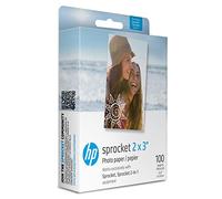 HP Sprocket Papel fotográfico adhesivo premium de ZINK de 5 x 7.6 cm (100 hojas) Compatible con las impresoras fotográficas HP Sprocket
