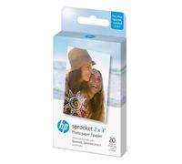 HP Sprocket Papel fotográfico adhesivo premium de ZINK de 5 x 7.6 cm (20 hojas)