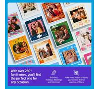 HP Sprocket Photobooth Impresora de Fotos 3x4” (Rosa) - 250+ Marcos, impresión en Papel Zink, Wi-Fi, luz LED, Pantalla táctil & App móvil.