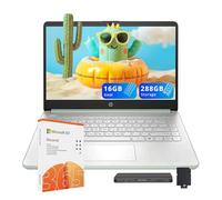 HP Stream Laptop HD de 14 pulgadas para estudiantes y negocios, procesador Intel N150, 16 GB de RAM, gráficos Intel, almacenamiento de 288 GB (SSD de 128 GB + juego de estación de acoplamiento de 160