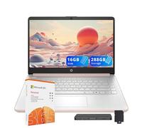 HP Stream portátil de 14 pulgadas HD, procesador Intel N150, 16 GB RAM, 288 GB de almacenamiento (128 GB UFS+160 GB Estación de acoplamiento incluida), gráficos Intel, cámara web, Wi-Fi 6, 1 año de