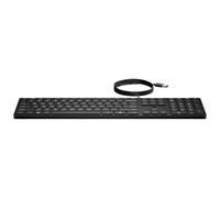 HP Teclado con cable de escritorio 320K, USB, tamaño completo, diseño italiano, teclado plano, negro, 42,6 x 11,1 x 1,7 cm